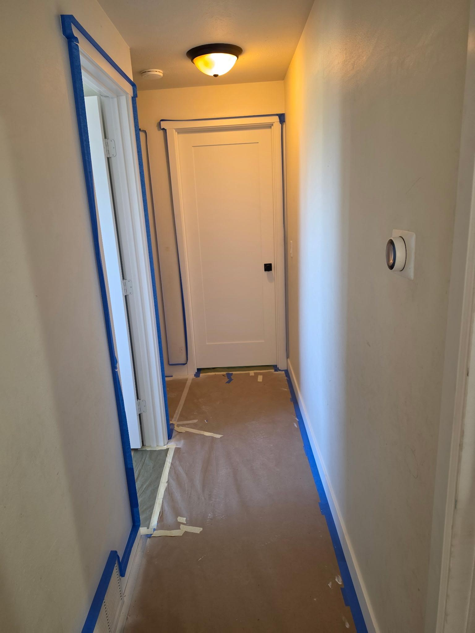 Interior painting project in progress