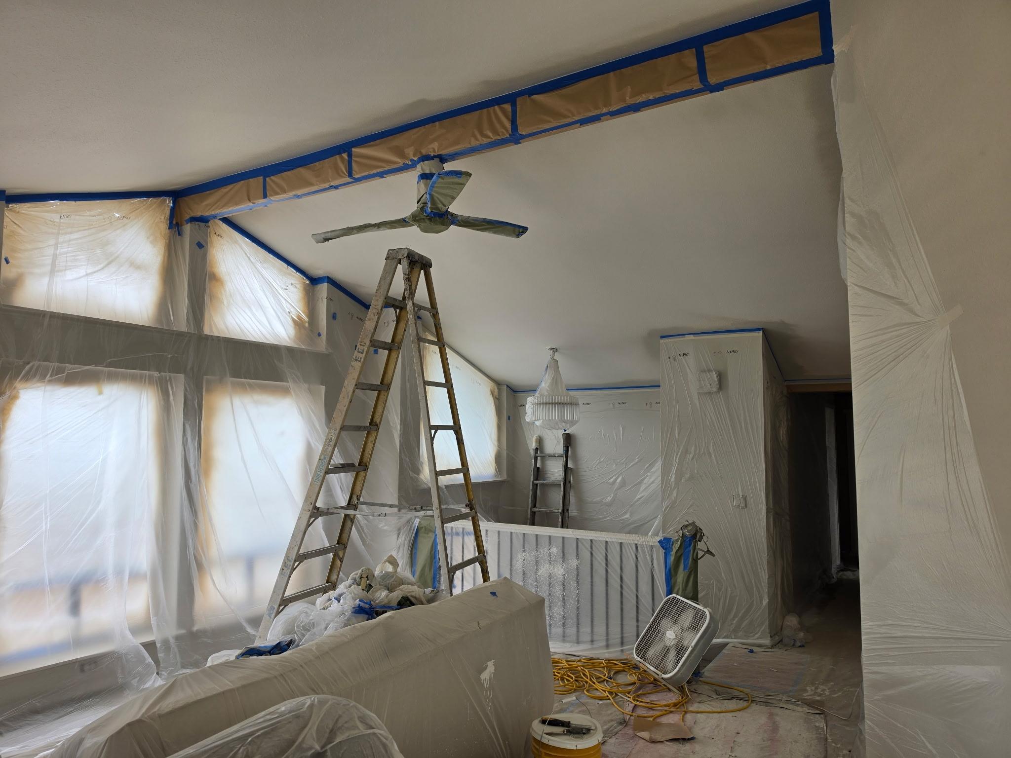 Full room masking and paint prep