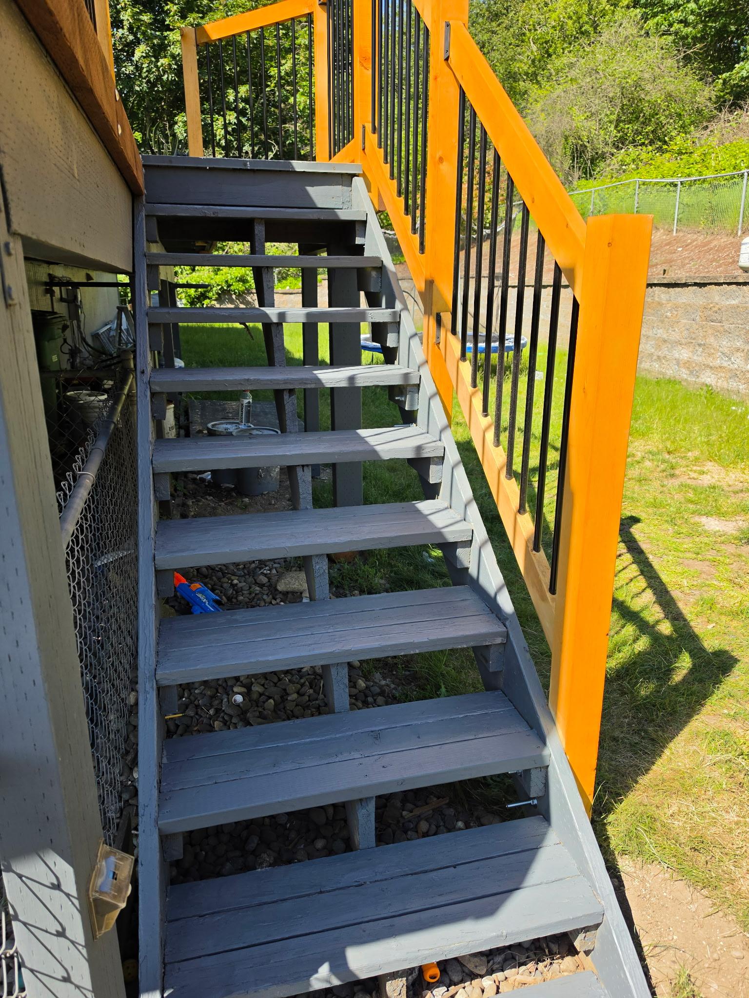 Completed exterior deck project